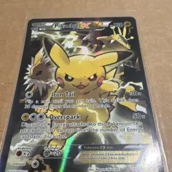 Pokemon Pikachu TCG Full Art Holo Black Star Promo Card EX XY124 NM Condition - Image 3