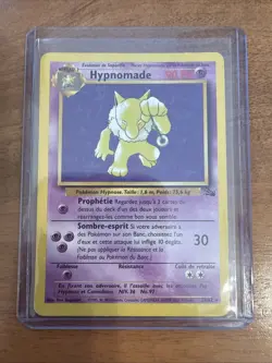 Hypno Fossil 23/62 Pokemon Card WOTC LP/Played French - Image 1