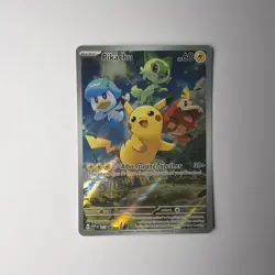 Pokemon Card TCG - Pikachu 027 Scarlet & Violet Black Star Promo Near Mint - Image 1