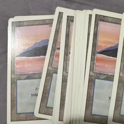 1995 Magic The Gathering, 4th Edition, Island Land Card. Lot (40) MTG NM - Image 3
