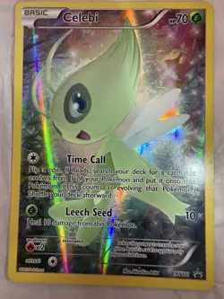 Celebi Full Art XY111 Promo Holo Card Black Star LP - Image 1