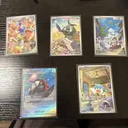 Pokemon Card Lot 5 EN IR Iron Treads Quaxly Cramorant Trubbish Chatot Mint - Image 1