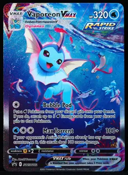 Vaporeon VMAX #SWSH182 NM Pokemon Card - Image 1