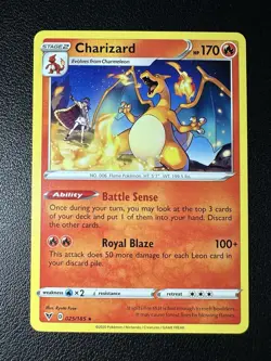 Charizard 025/185 Vivid Voltage Non-Holo Rare Pokemon TCG Card NM - Image 1