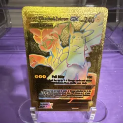 Pokemon Pikachu & Zekrom GX Gold Foil Card - Image 1