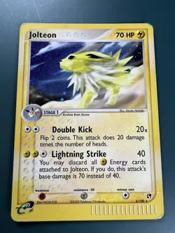Jolteon #6/100 EX Sandstorm English Pokemon E-reader Card Holo Rare 2003 - Image 1