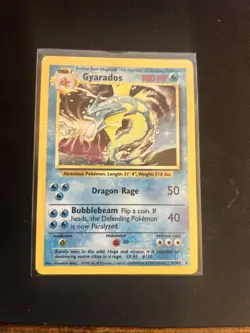 Pokemon Gyarados TCG Base Set Holo Rare Card 6/102 MP Condition - Image 1