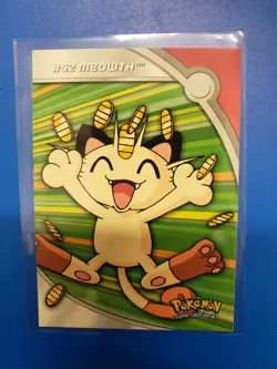 #52 MEOWTH 2000 TOPPS NINTENDO POKEMON Card #HV9 - Image 1