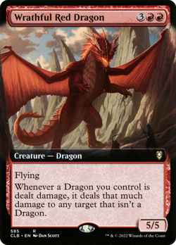 Wrathful Red Dragon (REGULAR) x1 - MTG CLB #585 - Image 1