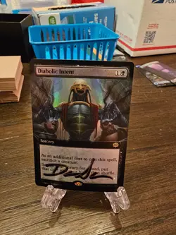 1 x Diabolic Intent - Extended Art - The Brothers' War - SIGNED - MTG Foil - Image 1