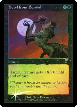7th Edition MTG FOIL Howl from Beyond Magic - Image 1