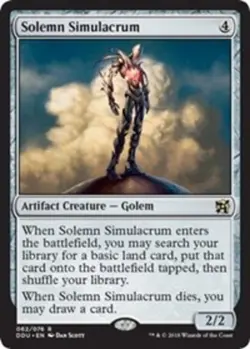 1x Solemn Simulacrum NM-Mint, English Duel Decks: Elves vs. Inventors MTG Magic - Image 1