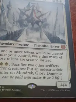 Mondrak, Glory Dominus Phyrexia: All Will Be One Promo Stamp NM Condition MTG - Image 2