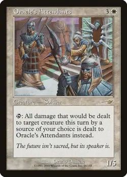 MTG Oracle's Attendants R Nemesis 16 NM Normal Magic - Image 1