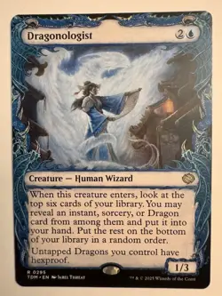 Showcase DRAGONOLOGIST mtg NM-M Tarkir Dragonstorm 1 Rare - Image 1