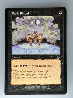 MTG Dark Ritual C Mercadian Masques MMQ 129 Near Mint NM Normal Magic - Image 1