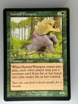 MTG Hunted Wumpus U Mercadian Masques MMQ 253 LP Normal Magic - Image 1