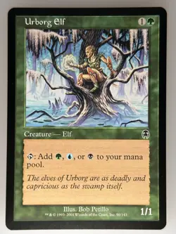 MTG Urborg Elf C Apocalypse 90 NM Normal Magic APC - Image 1