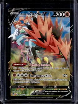 2022 Pokemon SWSH Astral Radiance Galarian Zapdos V Trainer Gallery #TG19/TG30 - Image 1