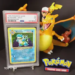 🔥L👀K🔥⚜VINTAGE⚜💍PSA5💍1999 POKEMON BLASTOISE #2✨HOLO⚜OG🥩SHADOWLESS🏆GRAIL - Image 1