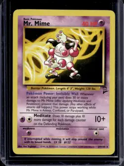 2000 Pokemon Set 2 Mr. Mime #27/130 - Image 1