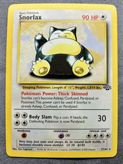 Pokemon TCG Snorlax 27/64 Jungle Unlimited Non-Holo Rare - Image 1