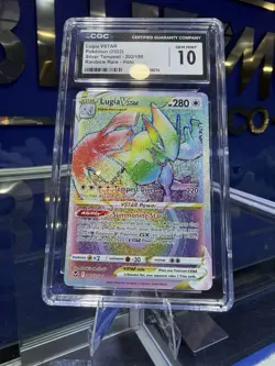 Pokemon Lugia Vstar Rainbow 202/195 | CGC PRISTINE 10 | Silver Tempest English. - Image 1