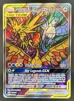 2016-19 Pokemon SM Black Star Promos Moltres & Zapdos Articuno Tag Team #SM210 - Image 1
