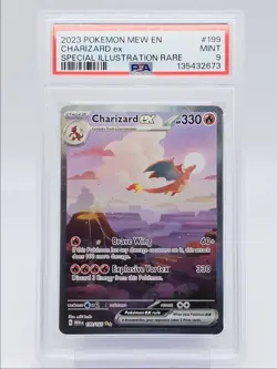 CHARIZARD EX 2023 POKEMON S&V 151 SPECIAL ILLUSTRATION RARE 199 PSA 9 Q4444 - Image 1