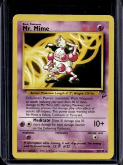 2000 Pokemon Set 2 Mr. Mime #27/130 - Image 1