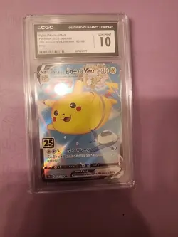 2021 POKEMON JPN 25TH ANNIVERSARY COLLECTION #024 FLYING PIKACHU VMAX CGC 10 - Image 1