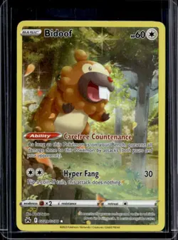 2023 Pokemon SWSH Crown Zenith Bidoof Galarian Gallery #GG29/GG70 - Image 1