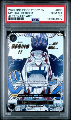 2025 ONE PIECE PRB02-PREMIUM BOOSTER ALTERNATE ART #096 MY ERA...BEGINS!! PSA 10 - Image 1