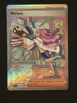 Pokemon TCG Miriam Trainer Full Art Holo Scarlet & Violet Base Set - Image 1