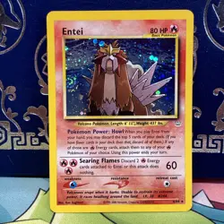 Pokemon 2001 Entei Neo Revelation 6/64 Holo SWIRL Rare LP - Image 1