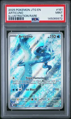 2025 POKEMON JTG EN-JOURNEY TOGETHER ILLUSTRATION RARE #161 ARTICUNO PSA 9 - Image 1