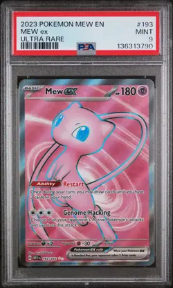 2023 POKEMON MEW EN-151 ULTRA RARE #193 MEW EX PSA 9 - Image 1