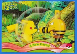 2000 Topps Pokemon The Movie A New Friend #5 Blue Logo NM+ - Image 3