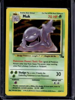 1999 Pokemon Fossil Muk #13/62 - Image 1