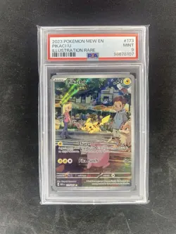 2023 POKEMON MEW EN-151 ILLUSTRATION RARE #173 PIKACHU PSA 9 - Image 1