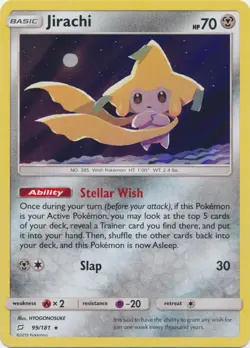 Lightly Played Jirachi - 99/181 - Holo Rare Pokemon Team Up - Image 1