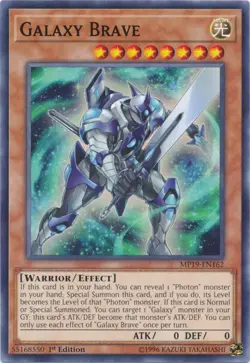 x3 Galaxy Brave - MP19-EN162 - Common - 1st Edition Yu-Gi-Oh! M/NM - Image 1