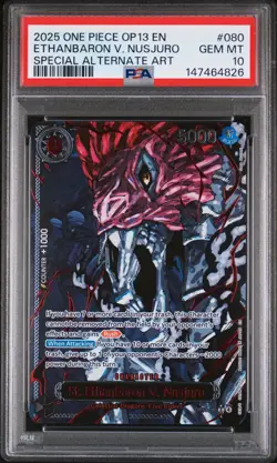 One Piece OP13 God Demon Pack Red Parallel FIVE ELDERS SEQUENTIAL PSA 10 + 9 - Image 2