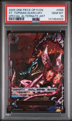 One Piece OP13 God Demon Pack Red Parallel FIVE ELDERS SEQUENTIAL PSA 10 + 9 - Image 5