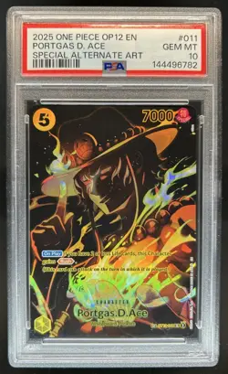 2025 One Piece Legacy of Master Portgas.D.Ace Special Alt Art #ST13-011 PSA 10 - Image 1