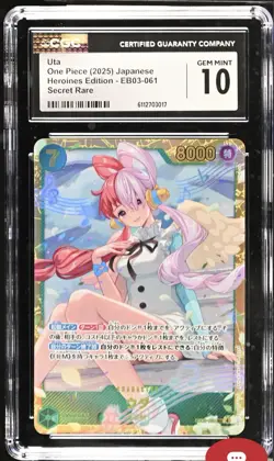 Uta EB03-061 SEC ONE PIECE Heroines Edition TCG Japanese CGC 10 Gem Mint - Image 1