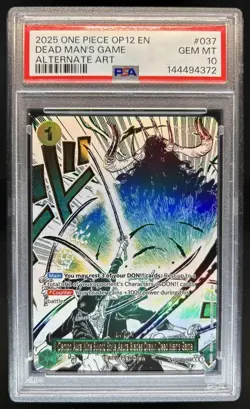 2025 One Piece Demon Aura Nine Sword Style Asura Blades Alt Art #OP12-037 PSA 10 - Image 1