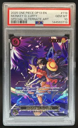 2025 One Piece Carrying On Will Monkey D. Luffy Special Alt Art #OP09-119 PSA 10 - Image 1