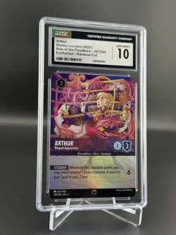 Arthur - Wizard's Apprentice Enchanted 207 Disney Lorcana Floodborn Gem CGC 10 - Image 1