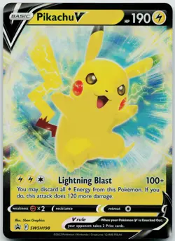Pikachu V #SWSH198 Promo,Holo SWSH: Sword & Shield Promo Cards - NM - Image 1